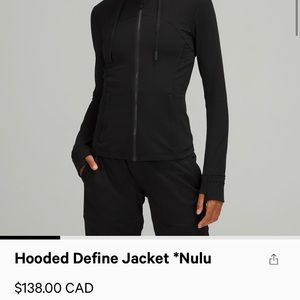 BNWT Lululemon black hooded define jacket - 6